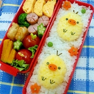 簡単キャラ弁☆キイロイトリのお弁当♪